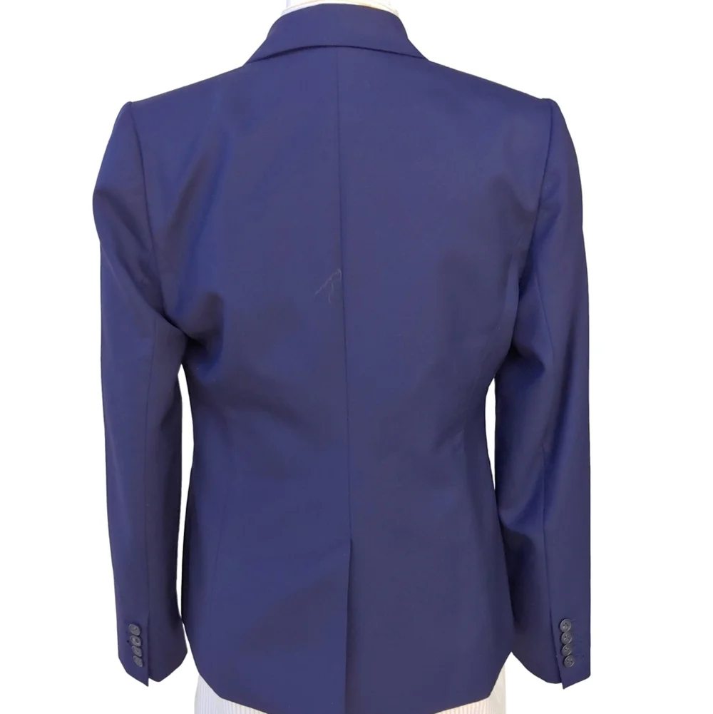 J. Crew Fine Wool Super 120s Button Blazer Coat in Navy Blue Women's size 8 - Picture 5 of 16